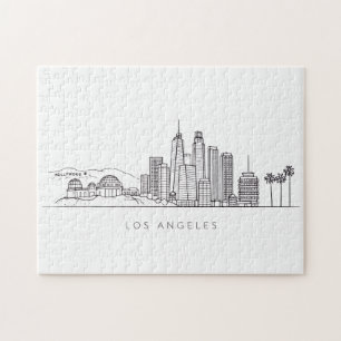 Minimalistische Illustration der Skyline von Los A