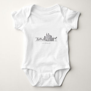 Minimalistische Illustration der Skyline von Los A Baby Strampler