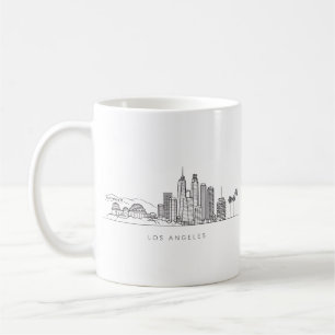 Minimalistische Illustration der Skyline von Los A Kaffeetasse