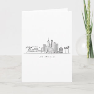 Minimalistische Illustration der Skyline von Los A Karte