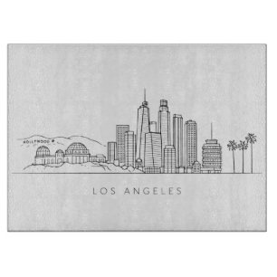 Minimalistische Illustration der Skyline von Los A Schneidebrett