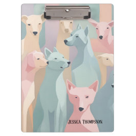 Minimalistische Illustration von Hundemuster Paste Klemmbrett