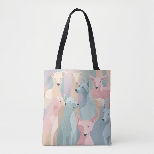 Minimalistische Illustration von Hundemuster Paste Tasche (Vorderseite)