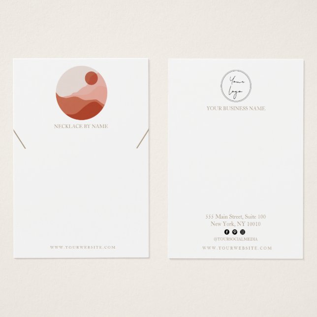 Minimalistische Illustrations-Netzwerkkarte (Vorne & Hinten)