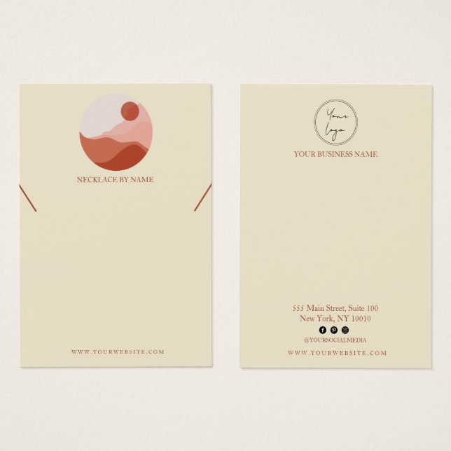 Minimalistische Illustrations-Netzwerkkarte (Vorne & Hinten)