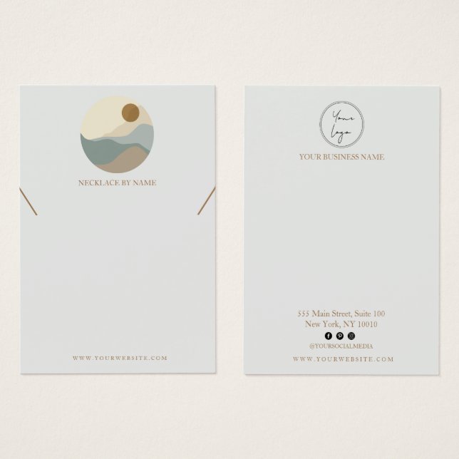 Minimalistische Illustrations-Netzwerkkarte (Vorne & Hinten)