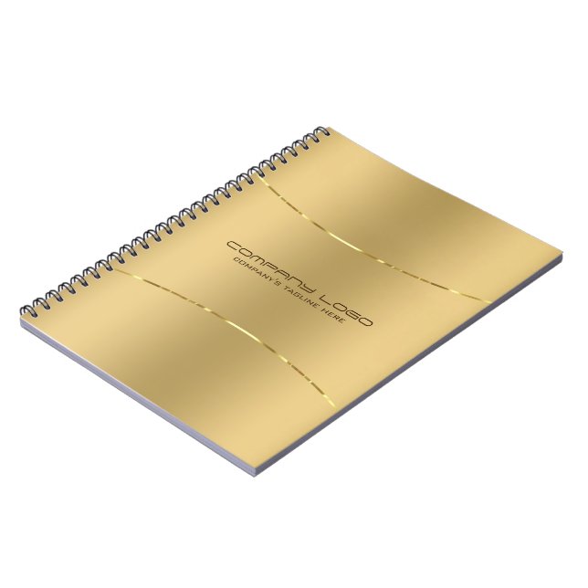 Minimalistische Imitat Metallische Goldstruktur 1a Notizblock (Linke Seite)