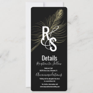 Minimalistische Imitate Gold Federn Bohemische Det Einladung