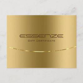 Minimalistische Imitate Gold Textur Geschenkgutsch Postkarte