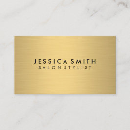 Minimalistische Imitate Metallic Gold gebürstet Visitenkarte