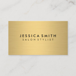 Minimalistische Imitate Metallic Gold gebürstet Visitenkarte