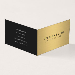 Minimalistische Imitate Metallic Gold gebürstet Visitenkarten