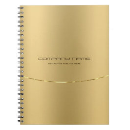 Minimalistische Imitate metallische Goldstruktur H Notizblock