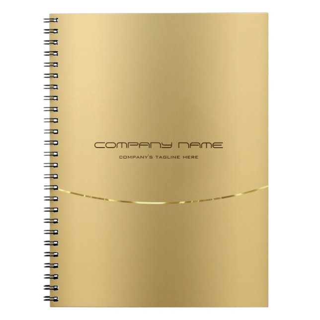 Minimalistische Imitate metallische Goldstruktur H Notizblock (Vorderseite)