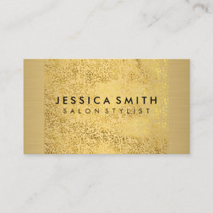 Minimalistische Imitate Metallisches Gold Flakes M Visitenkarte