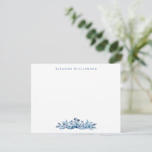 Minimalistische Indigo-Blau-Tinte Botanische Babyp