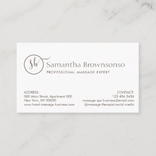 Minimalistische individuelle Foto-Therapie-Massage Visitenkarte
