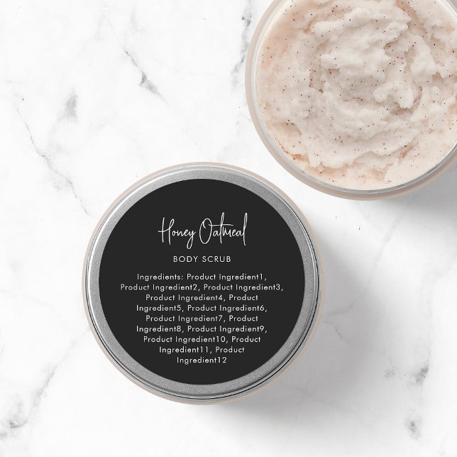 Minimalistische Inhaltsstoffe für benutzerdefinier Runder Aufkleber (Von Creator hochgeladen)