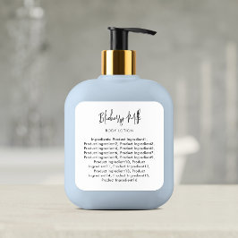 Minimalistische Inhaltsstoffe für moderne Skripte Quadratischer Aufkleber