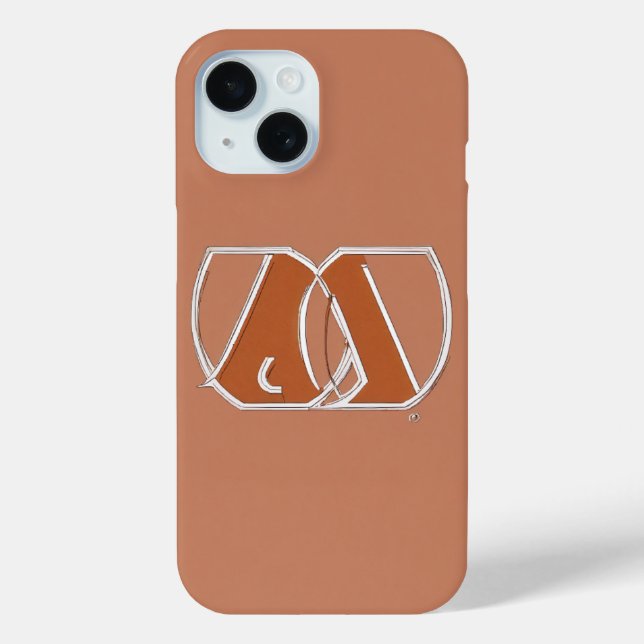 Minimalistische Initials Symbol iPhone Case - IAO (Rückseite)