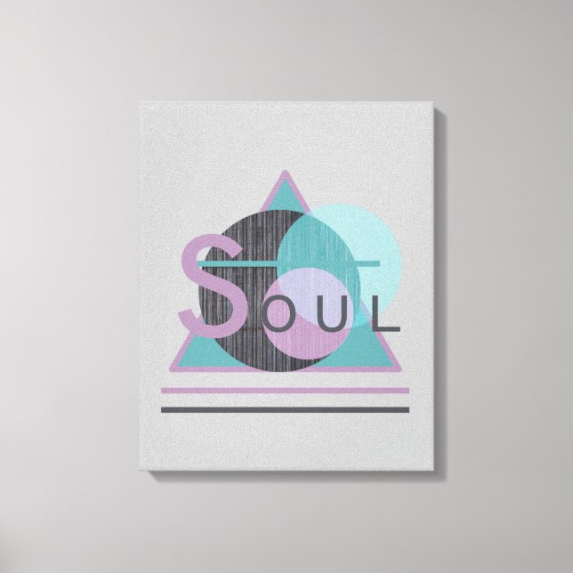 Minimalistische, inspirierende "SOUL Wrapped Canva Leinwanddruck (Vorderseite)