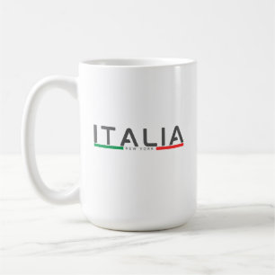 Minimalistische Italien-Flagge New York italienisc Kaffeetasse