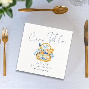 Minimalistische italienische Ciao Bella Bridal Sho Serviette