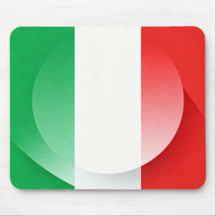 Minimalistische italienische Flagge-Mauspad Mousepad