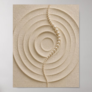 Minimalistische Japandi-Abstrakte-Kreis-Wandkunst Poster