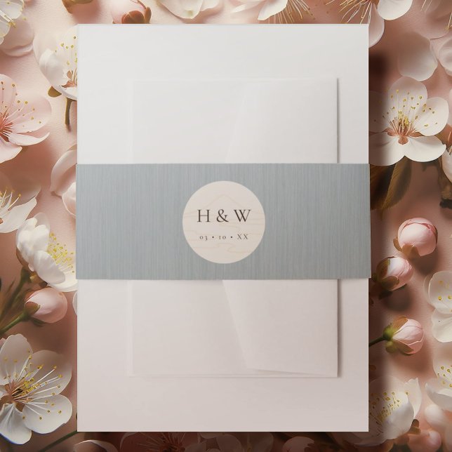 Minimalistische japandi Hochzeit Einladung Einladungsbanderole (Von Creator hochgeladen)