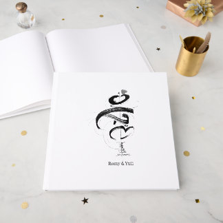Minimalistische Japandi-Hochzeitseinladung MAHABAH Gästebuch