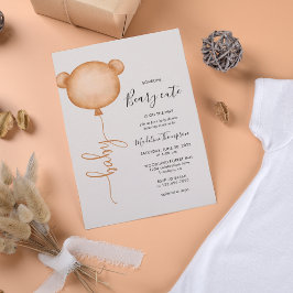 Minimalistische Jemand Beary Niedlich Balloon Baby Einladung