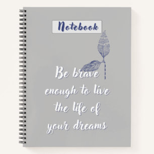 Minimalistische Journalseiten mit Motivation Notizbuch