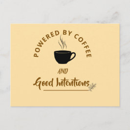 Minimalistische Kaffee-Zitat-Postkarte | Lustiger Postkarte