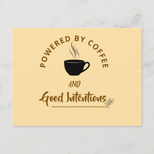 Minimalistische Kaffee-Zitat-Postkarte Lustiger Postkarte