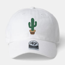 Minimalistische Kaktus-Stickerei-Mütze