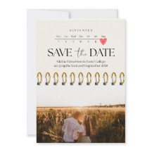 Minimalistische Kalender Save-the-Date-Vorlage