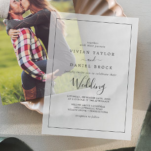 Minimalistische Kalligrafie Boho Classic Black Wed