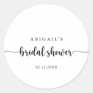 Minimalistische Kalligrafie-Brautparty-Geschenk Runder Aufkleber