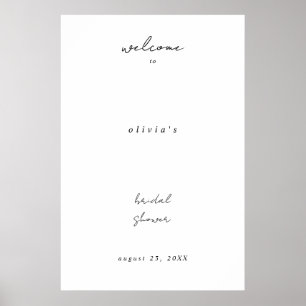 Minimalistische Kalligrafie-Brautparty-Willkommen Poster