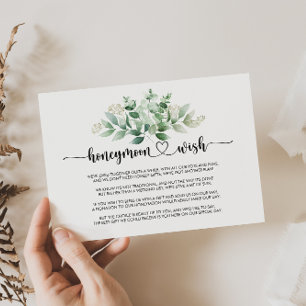 Minimalistische Kalligrafie Eukalyptus Hochzeitswu Begleitkarte