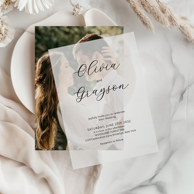Minimalistische Kalligrafie-Foto-Overlay-Hochzeit (Von Creator hochgeladen)