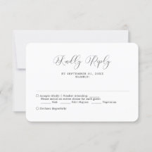 Minimalistische Kalligrafie-Hochzeitkarte mit einf