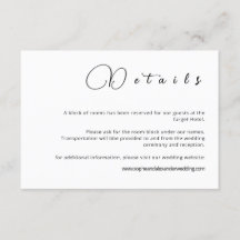 Minimalistische Kalligrafie-Hochzeitskarte