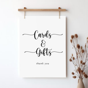 Minimalistische Kalligrafie-Karten und Geschenke-S Poster