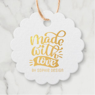 Minimalistische Kalligrafie mit Liebe individuell  Geschenkanhänger
