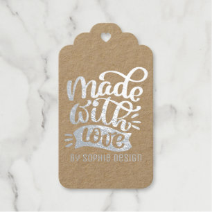 Minimalistische Kalligrafie mit Liebe individuell  Geschenkanhänger
