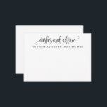Minimalistische Kalligrafie Neue Eltern wünschen & Hinweiskarte<br><div class="desc">Nutzen Sie diese moderne Wunschkarte in Ihrem Party,  um den Gästen eine persönliche Note für den Ehrengast verlassen. Fügen Sie Ihre Informationen zum Vorlagenformular hinzu. Das erweiterte Bearbeitungsmenü erlaubt es Ihnen,  die Farben und die Schriftart zu ändern.</div>
