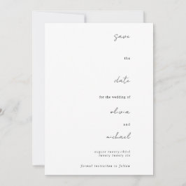 Minimalistische Kalligrafie Save The Date