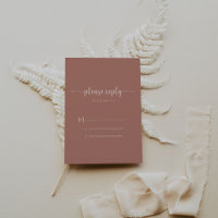 Minimalistische Kalligrafie Terracotta Wedding RSV